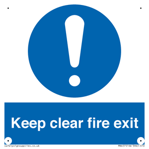 Keep Clear Fire Exit